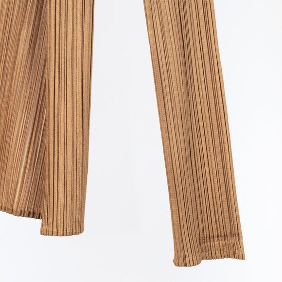 Pleats Please Issey Miyake Gold Open-Front Cardigan - Picture 5 of 7